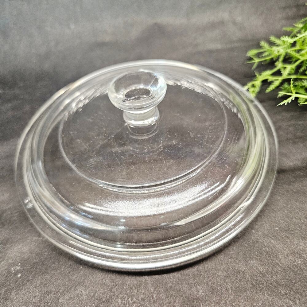 Corning Ware Pyrex P 81 C Vintage Glass Replacement Lid Round 6" Outside Edges
